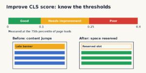 How to improve CLS score: fixes I use on client sites